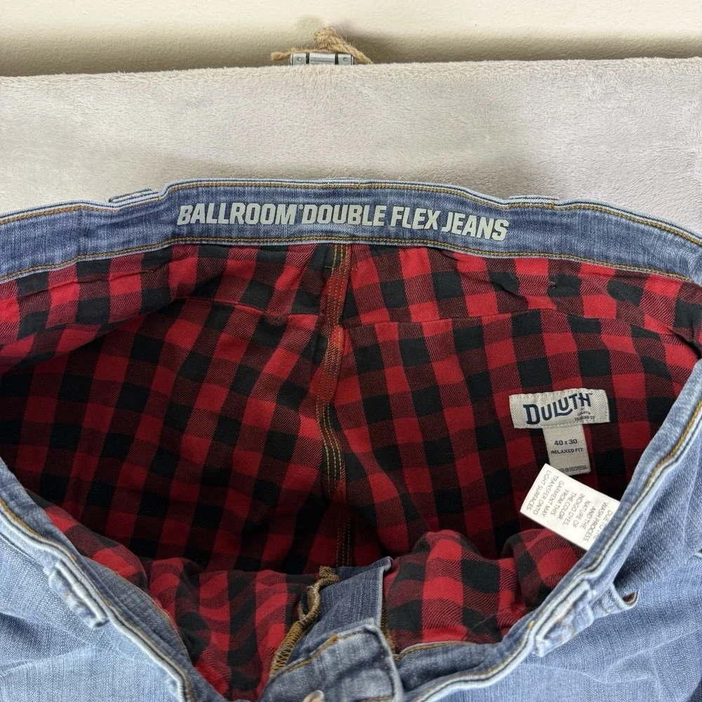Duluth Trading Co Flannel Lined Jeans Men's‎ 40x30 Ballroom Double Flex Outdoor
